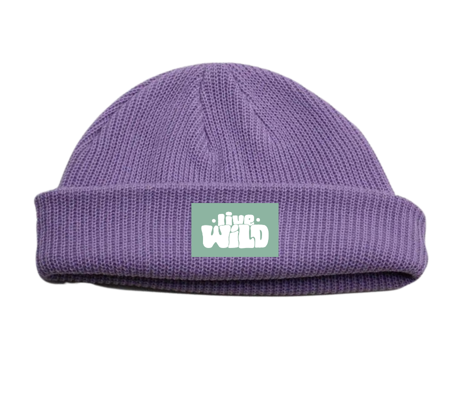 Live Wild | Fisherman Knit Beanie in Lavender