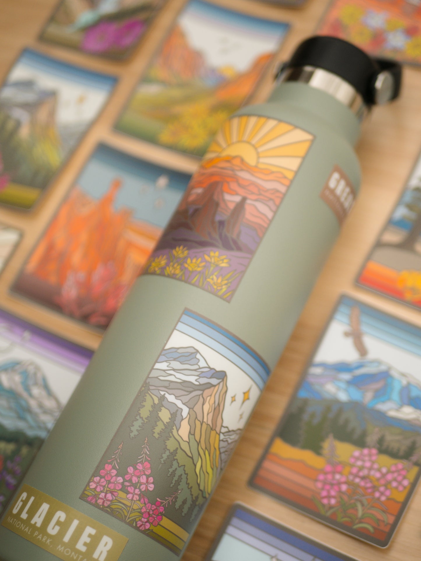 Mount Rainier National Park Magenta Paintbrush | Sticker