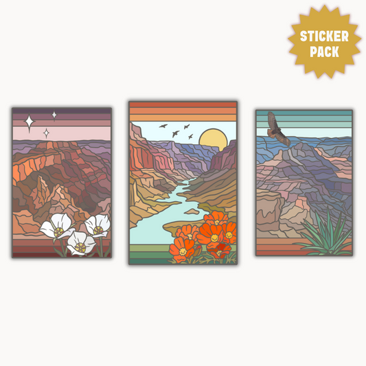Grand Canyon National Park Sticker Pack | 3 Stickers