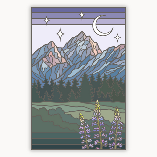 Grand Teton National Park Lupines | Sticker