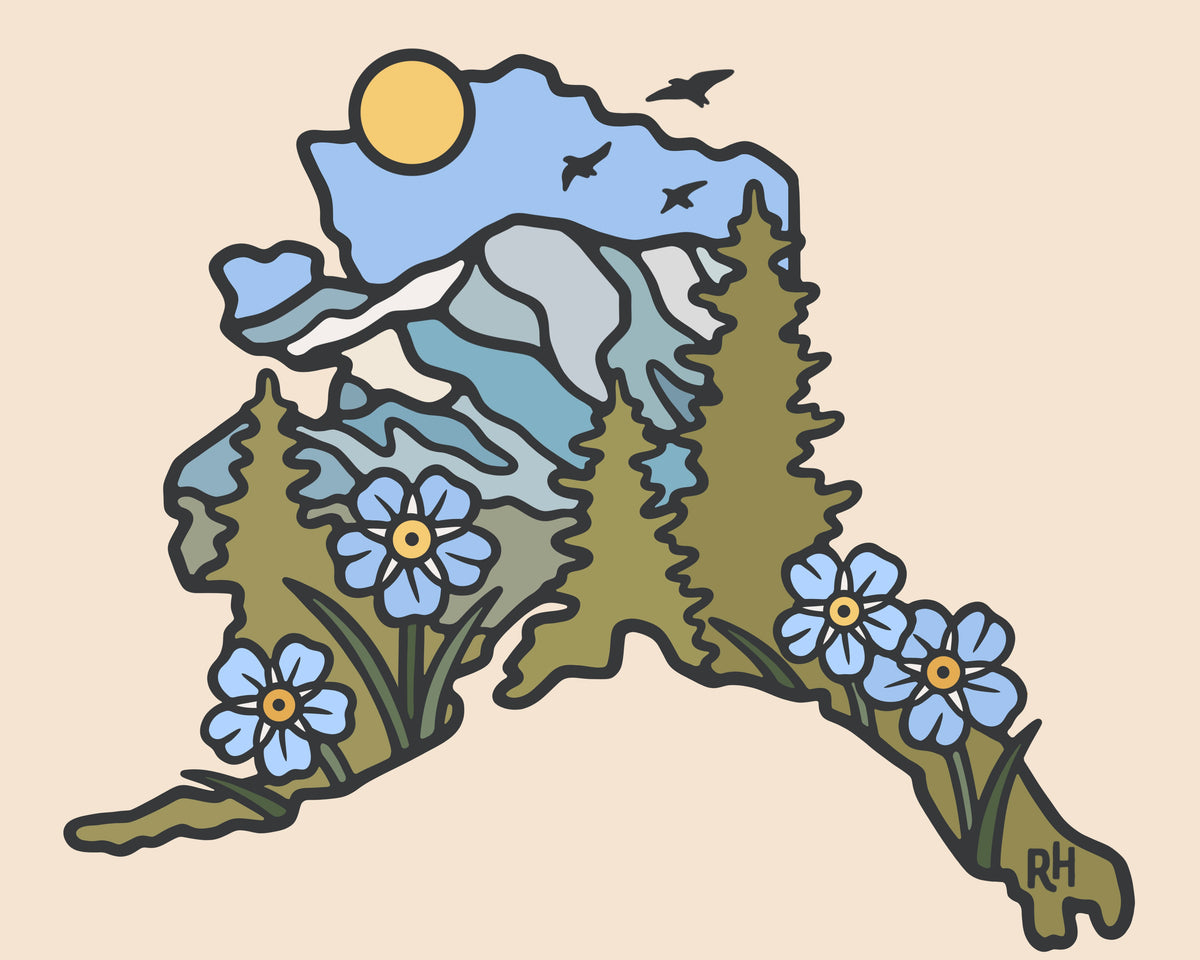 Alaska Forget-Me-Nots | Sticker