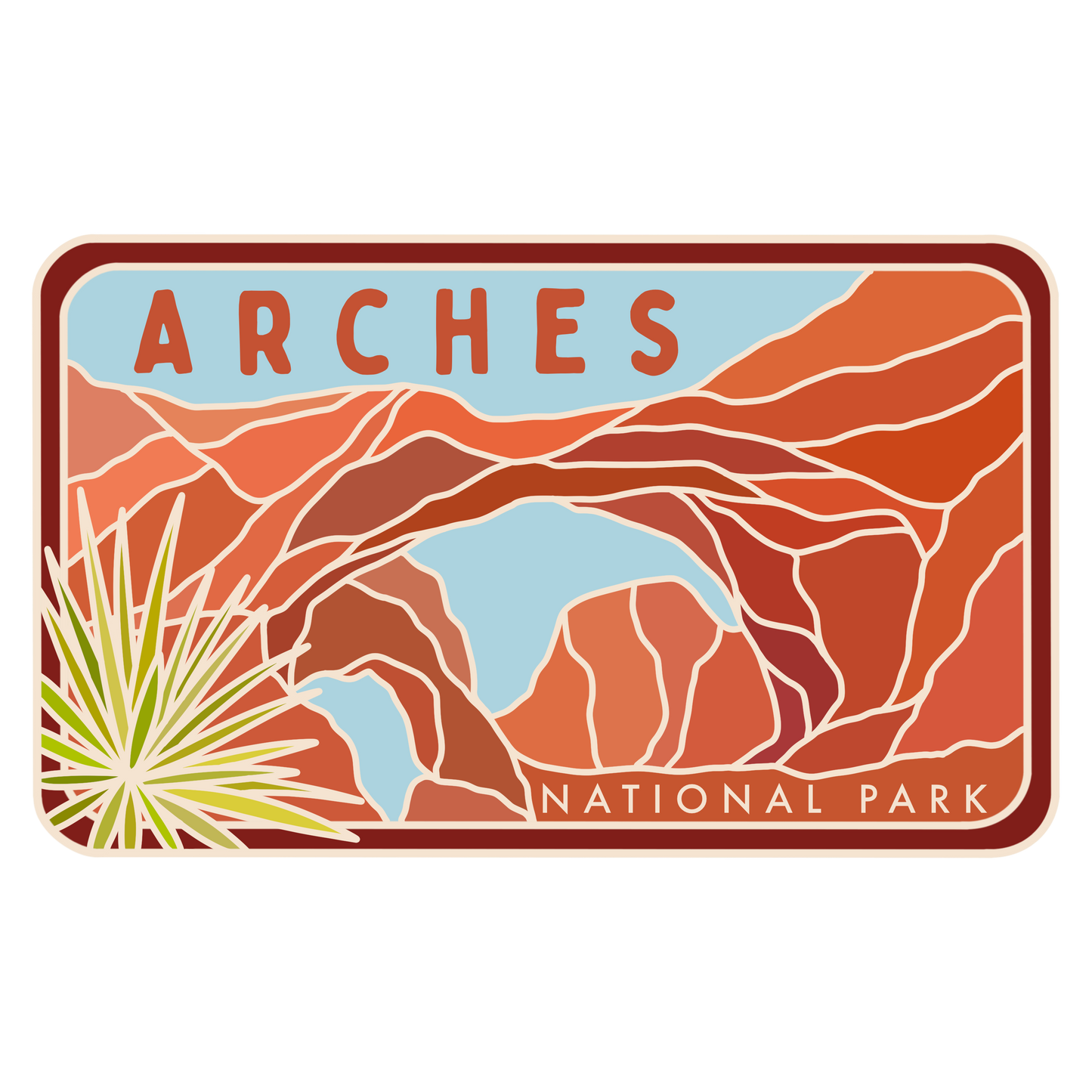 Double Arch - License Plate Series | Sticker