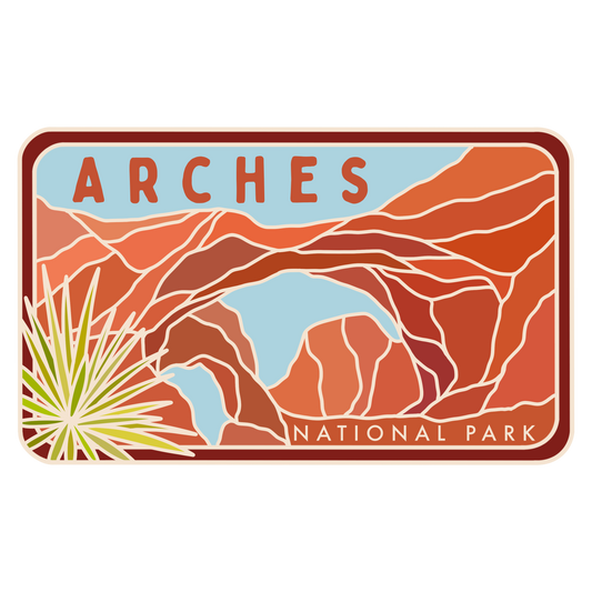 Double Arch - License Plate Series | Sticker