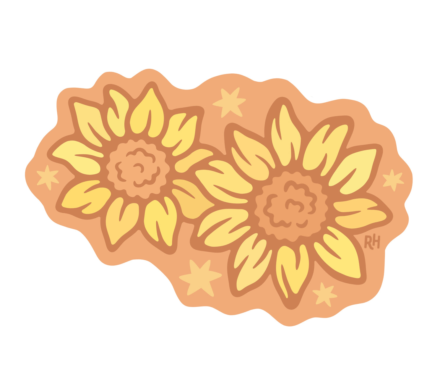 Retro Sunflower | Sticker