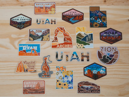 Uintah Sticker Utah State | Clear Sticker – Roaming Heart™ Design