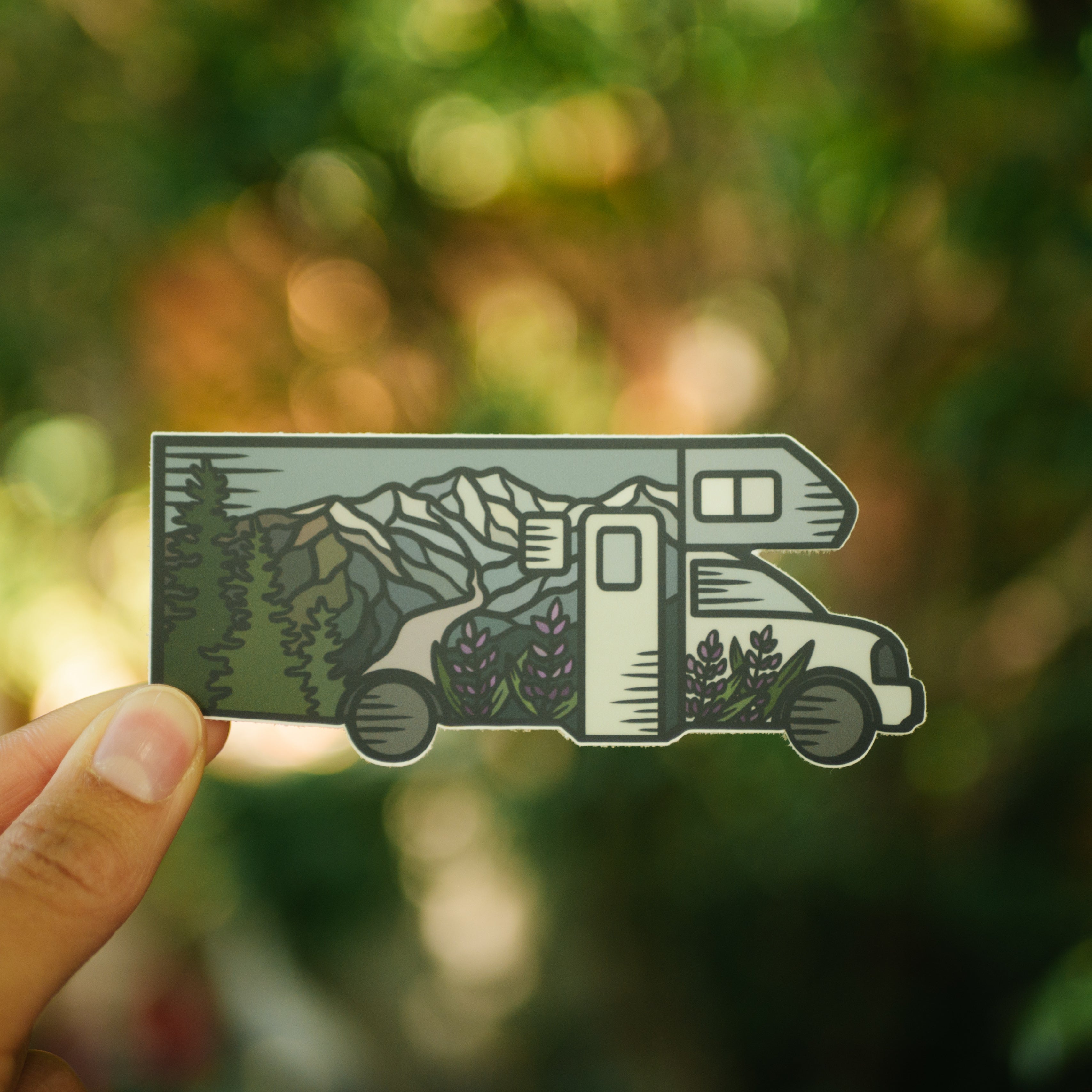 Mountain RV | Sticker – Roaming Heart™ Design