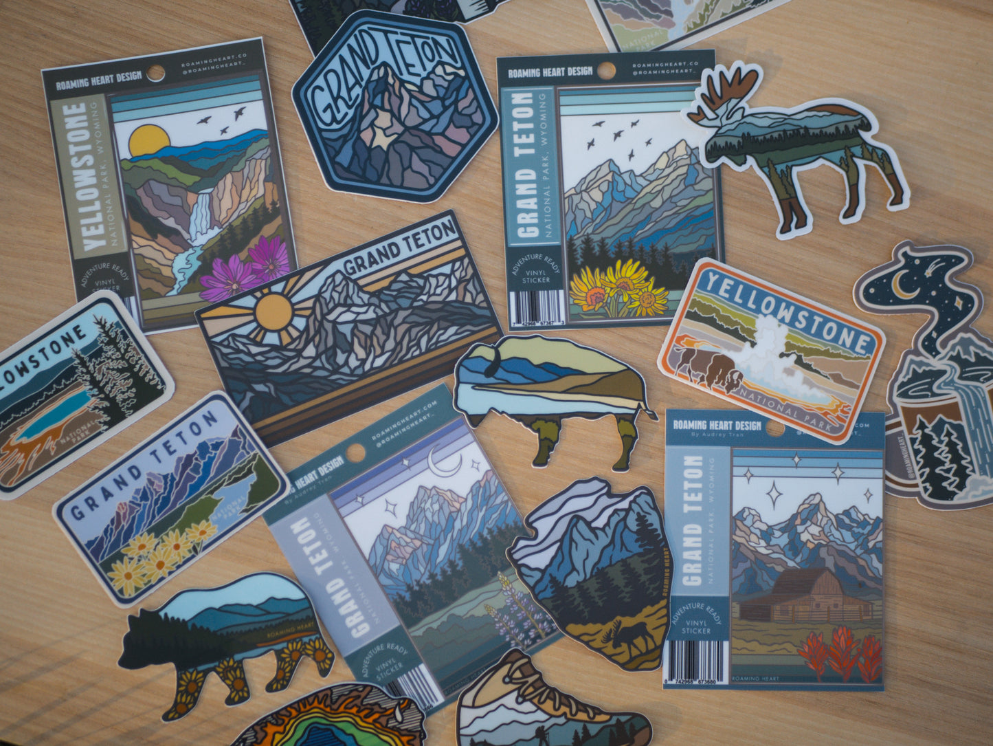 Grand Teton Retro Sunset | Sticker