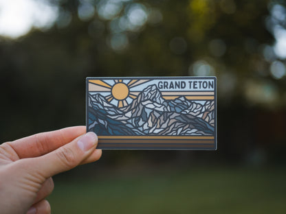 Grand Teton Retro Sunset | Sticker