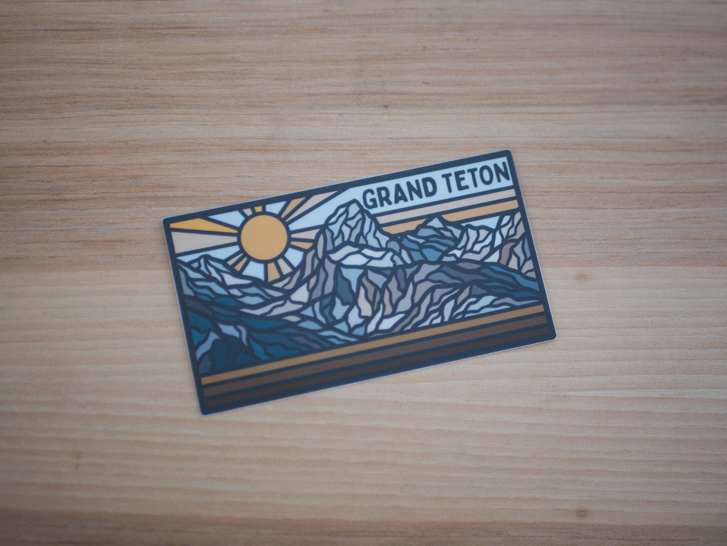 Grand Teton Retro Sunset | Sticker