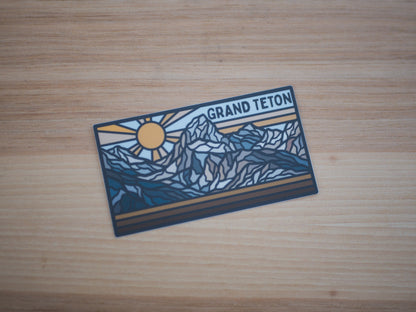 Grand Teton Retro Sunset | Sticker
