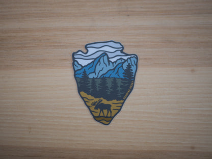 Grand Teton National Park Arrowhead | Sticker