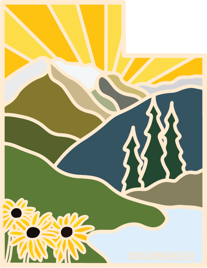 Uth Window Sticker Utah Wilderness | Sticker – Roaming Heart™ Design