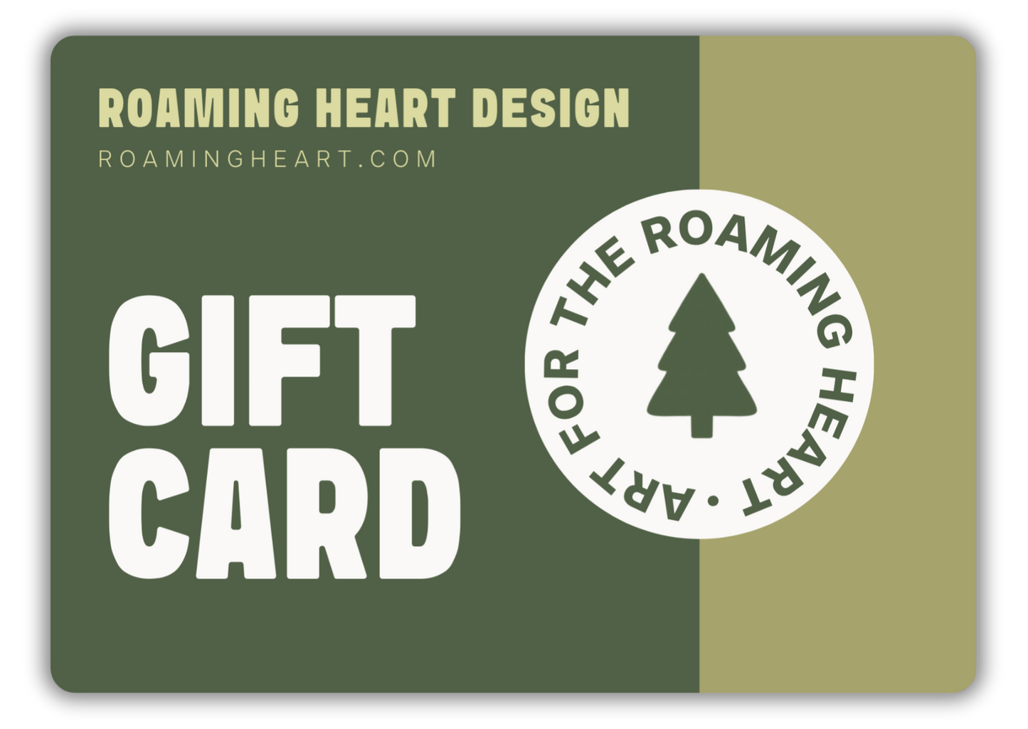 Roaming Heart Design | Gift Card