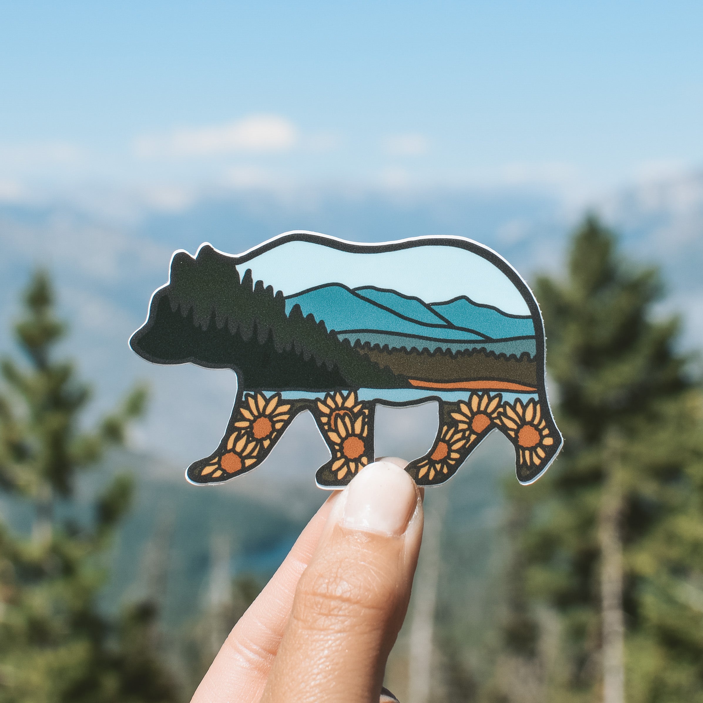 Real Bear Sticker Grizzly Bear | Sticker – Roaming Heart™ Design