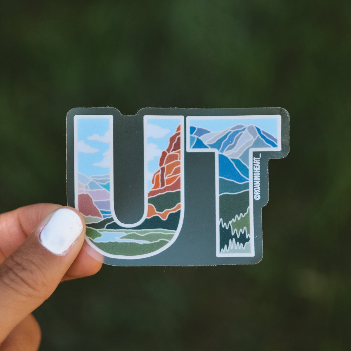 Uintah Sticker Utah State | Clear Sticker – Roaming Heart™ Design