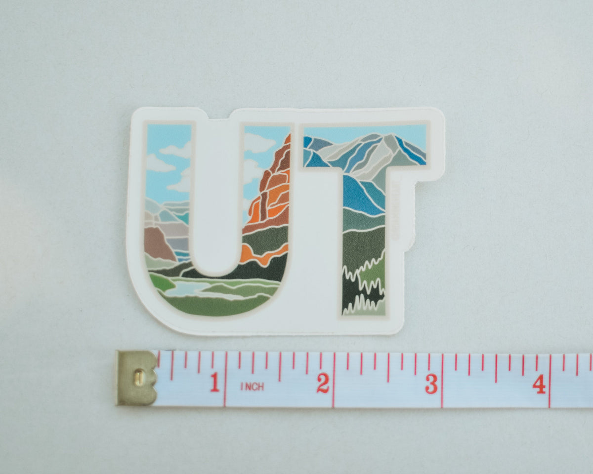 Uintah Sticker Utah State | Clear Sticker – Roaming Heart™ Design
