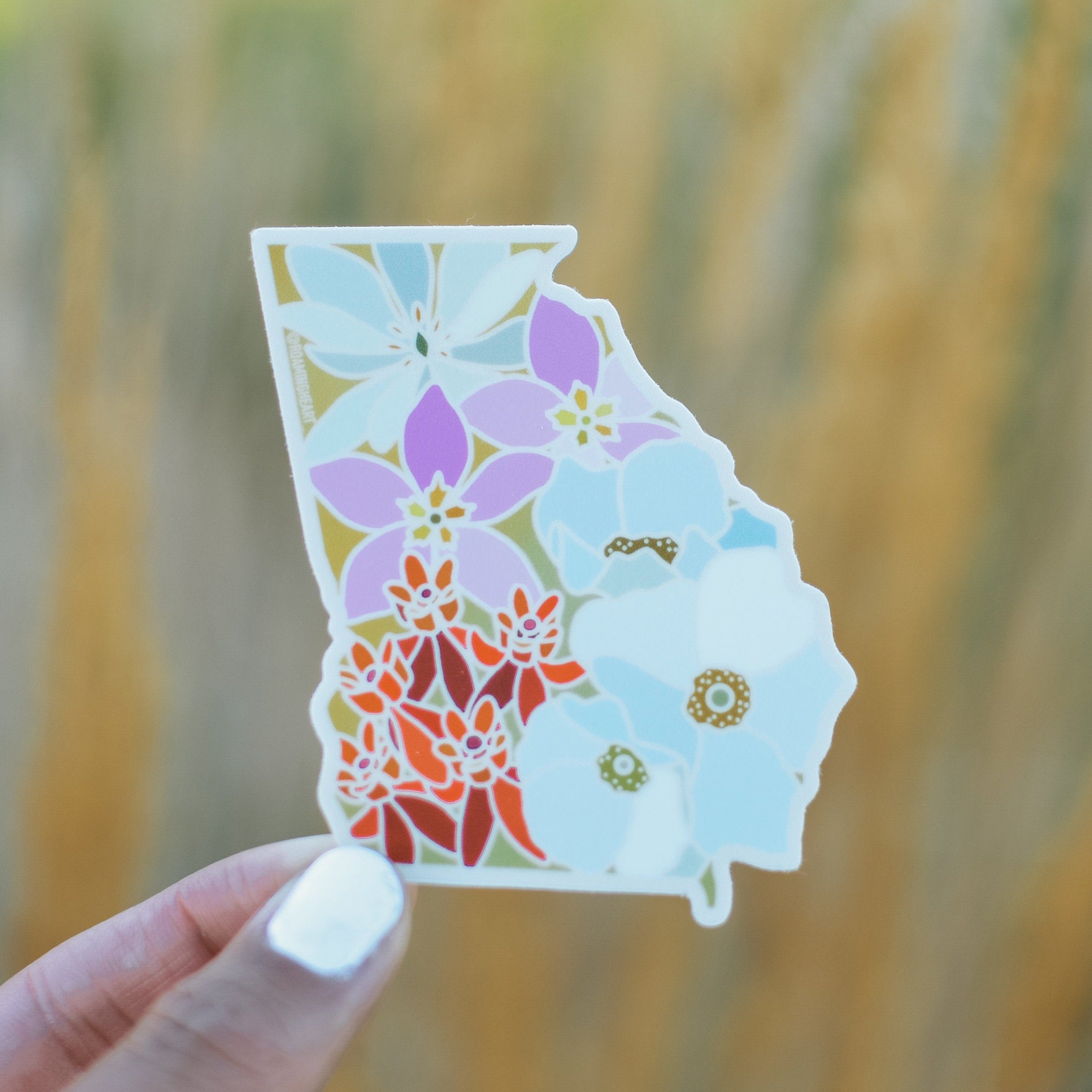 Georgia Native Sticker Georgia Wildflower | Sticker – Roaming Heart™ Design
